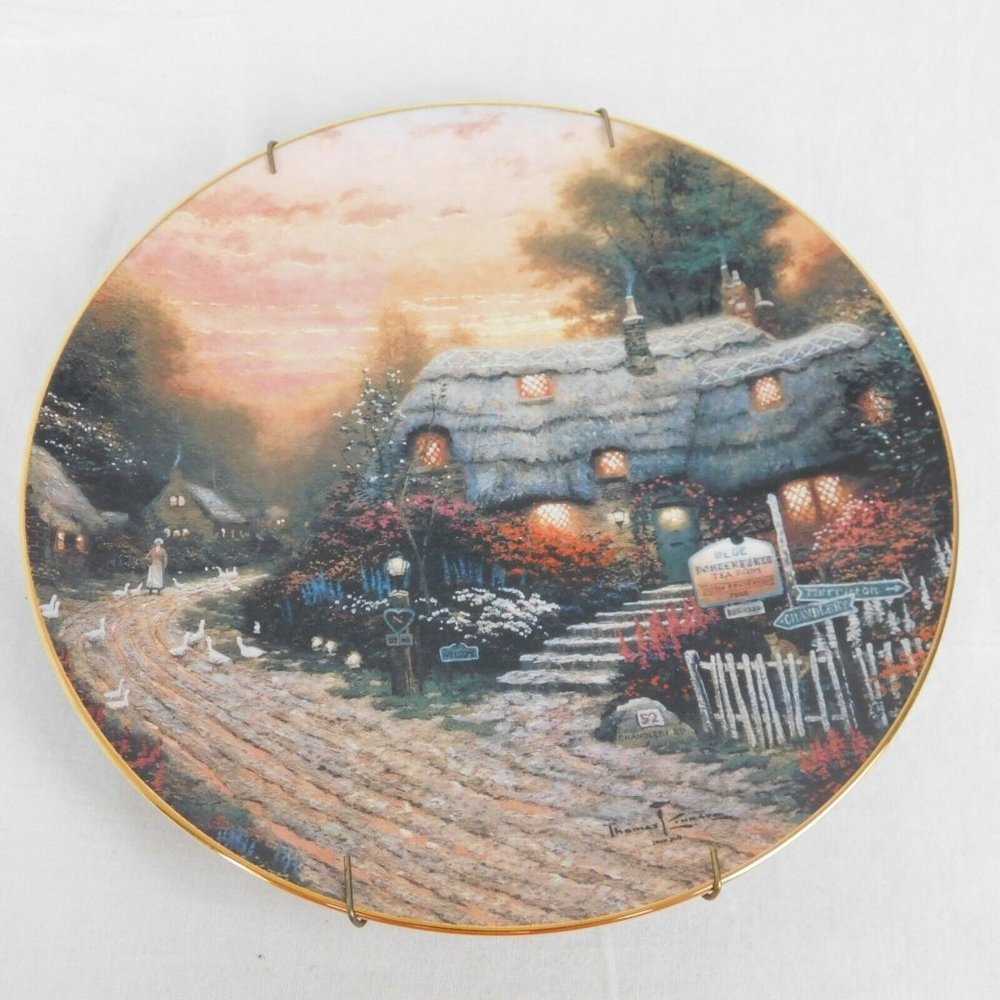 Thomas Kinkade Old Porterfield Tea Room 1st Thomashire Collector Plate NO COA